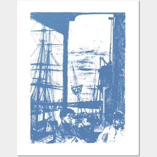 Rotherhithe (Wapping) by James McNeill Whistler Polka Hexagonal Honeycomb Fill Posters and Art